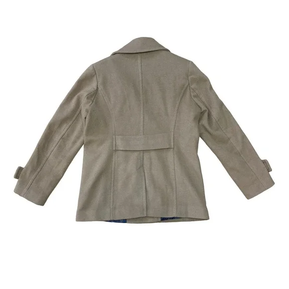Lands End Double Breasted Peacoat Size:12 Wool Cashmere Blend - Picture 5 of 5